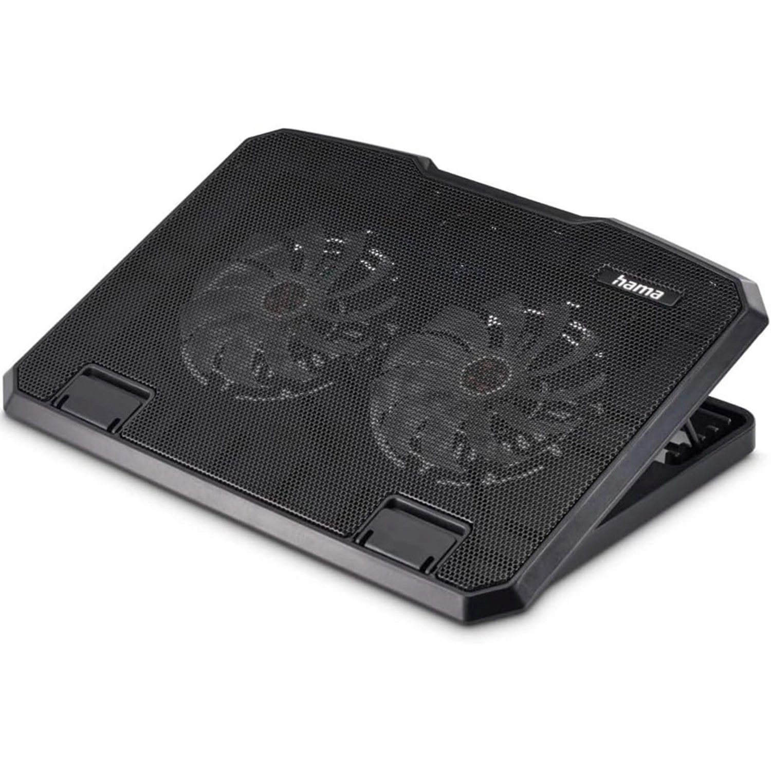 Black Metal Laptop Cooler - 2 Fans 15.6 Inch