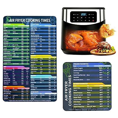 Air Fryer Magnetic Cheat Sheet - Plastic 2 Pack