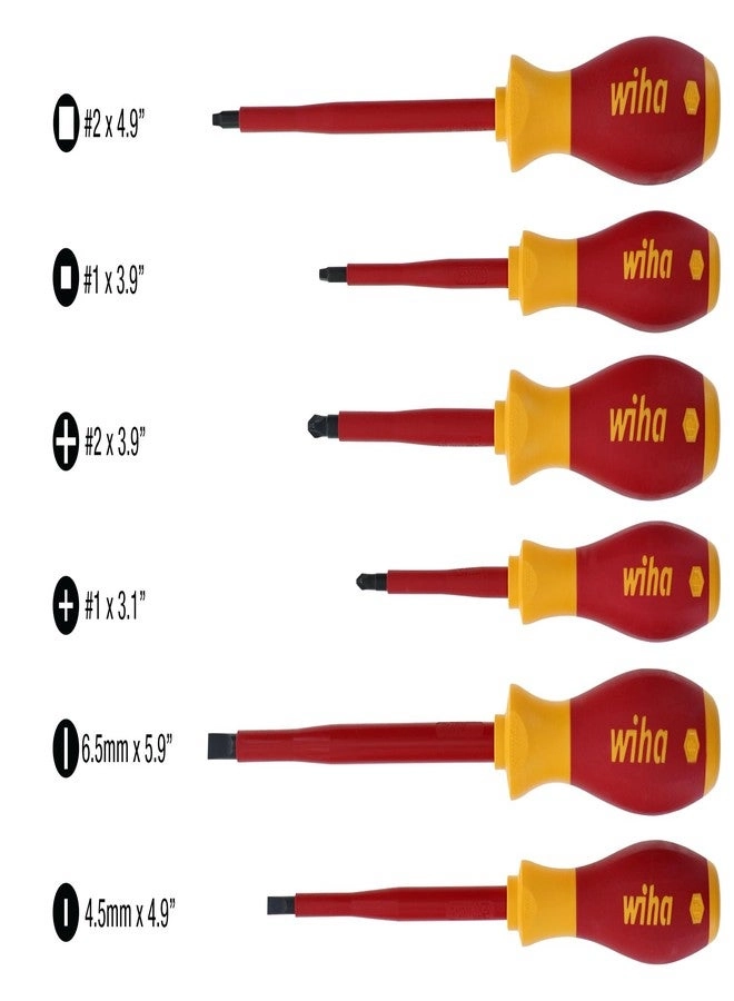 32196 Insulated Slotted and Phillips Screwdriver Set (6 Pcs)
