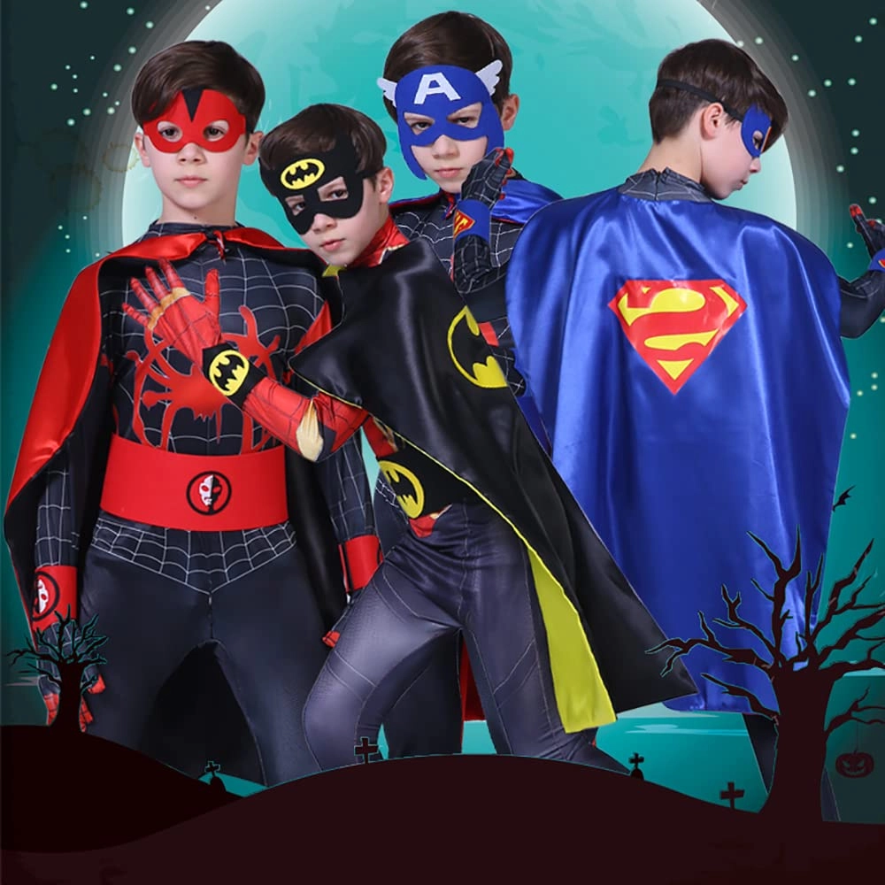 Superhero Capes Set - Kids M(70*90cm)