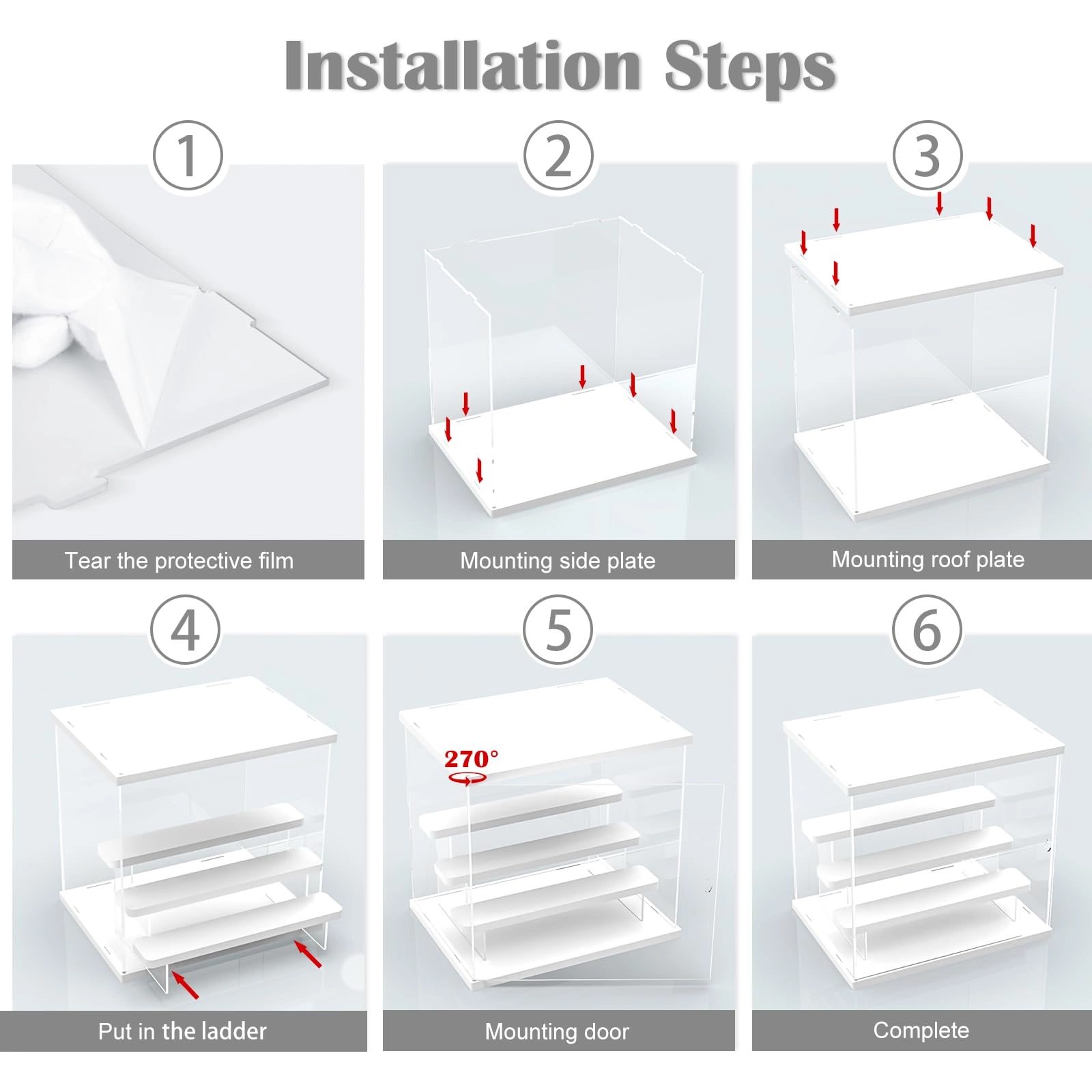 4 Tier Clear Acrylic Display Case - 1