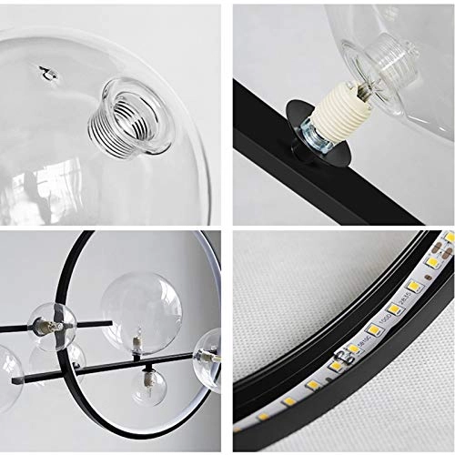Bubble Decorative Hanging Lighting Fixture - Black clear glass 10