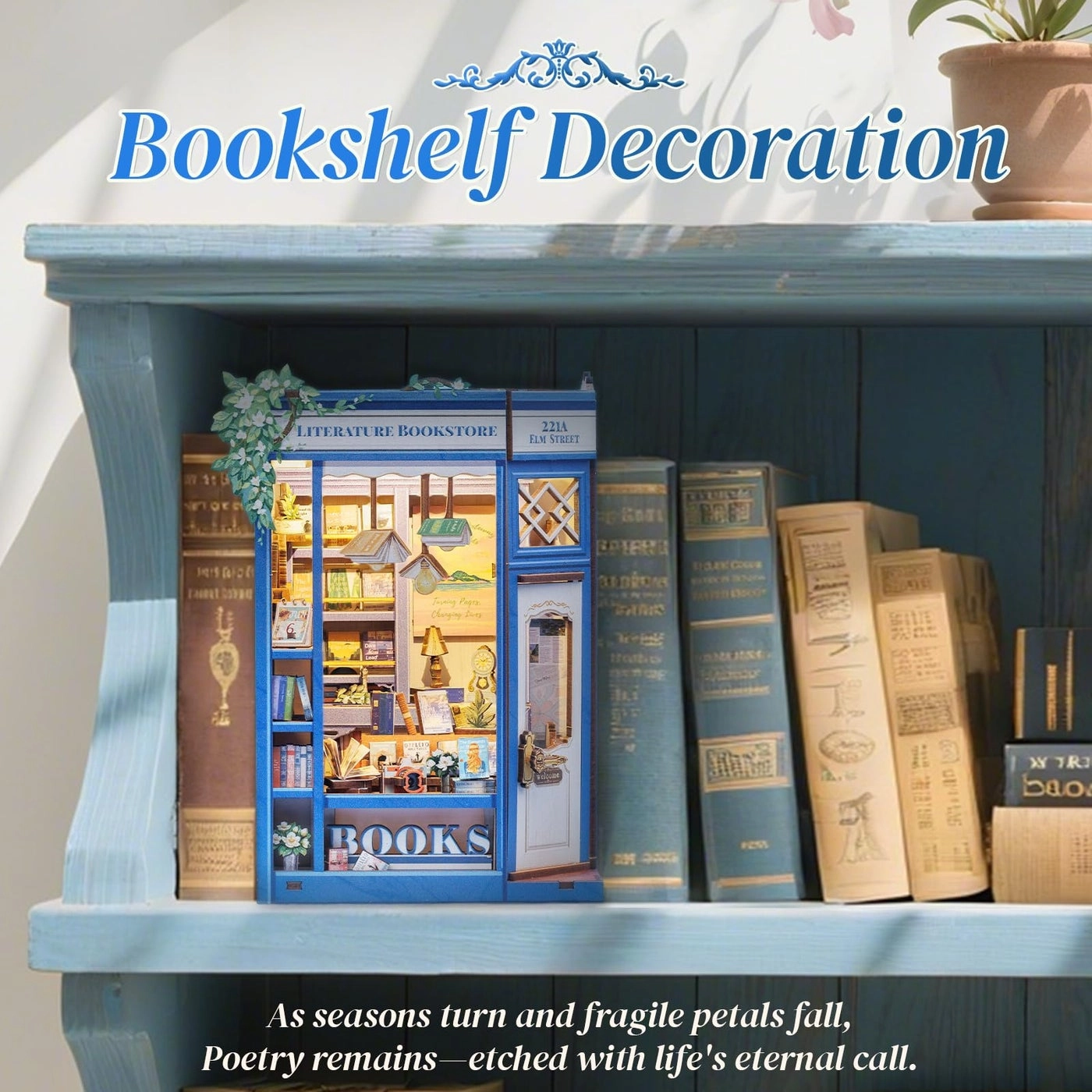 Book Nook Kit - DIY Miniature House 3D Wooden Puzzle