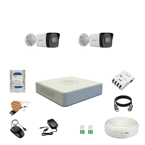 4CH DVR + 2MP Bullet Camera - Day/Night Vision + 500GB HDD + Coaxial Cable + 4CH SMPS