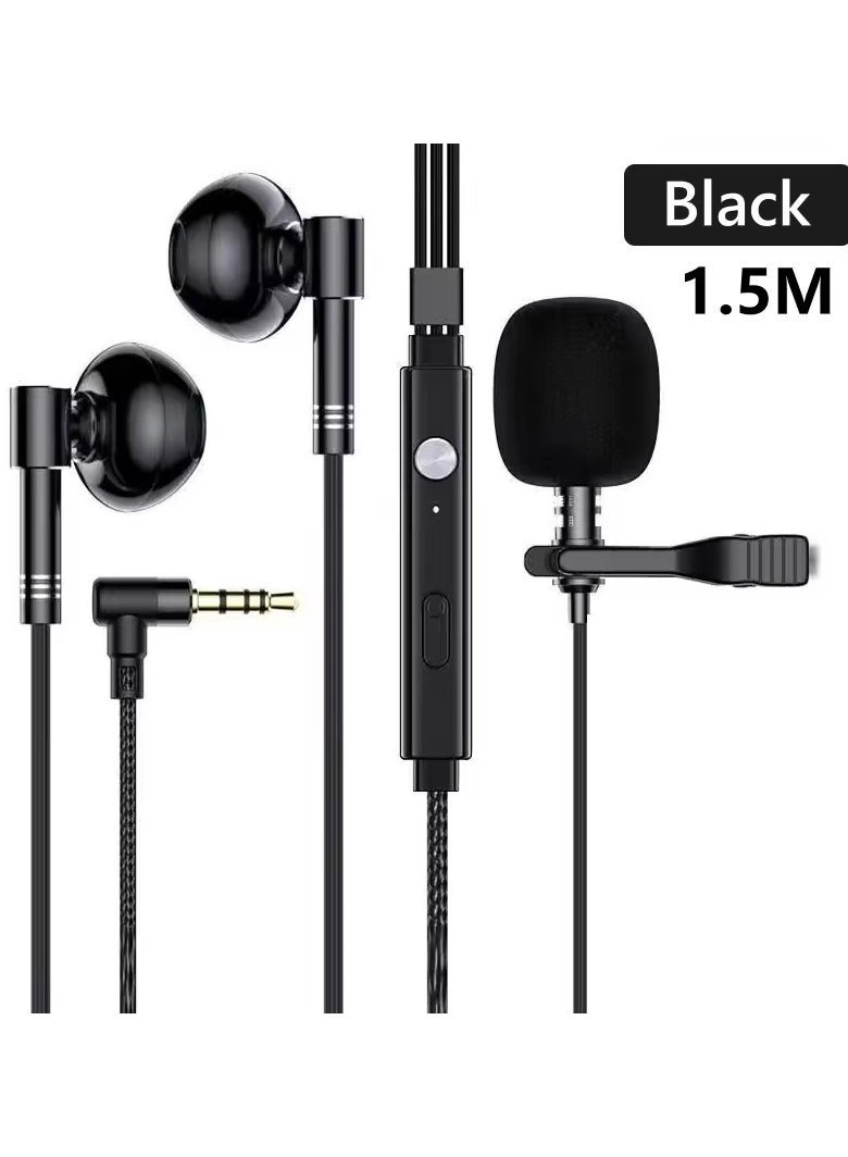 Lavalier / Lapel Microphone - Wired Earphone