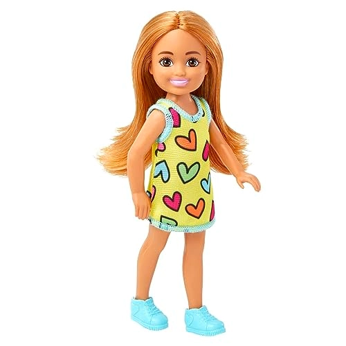Chelsea Small Doll - 6-inch Blonde Ponytail Yellow Heart-Print Dress Ages 3+