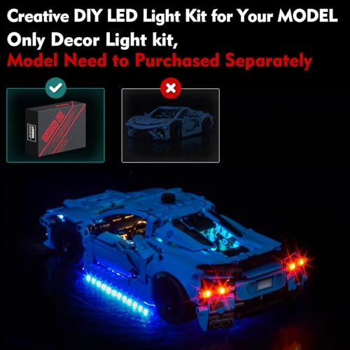 Light kit for LEGO Chevrolet Corvette Stingray 42217 - RC Version LED Lighting