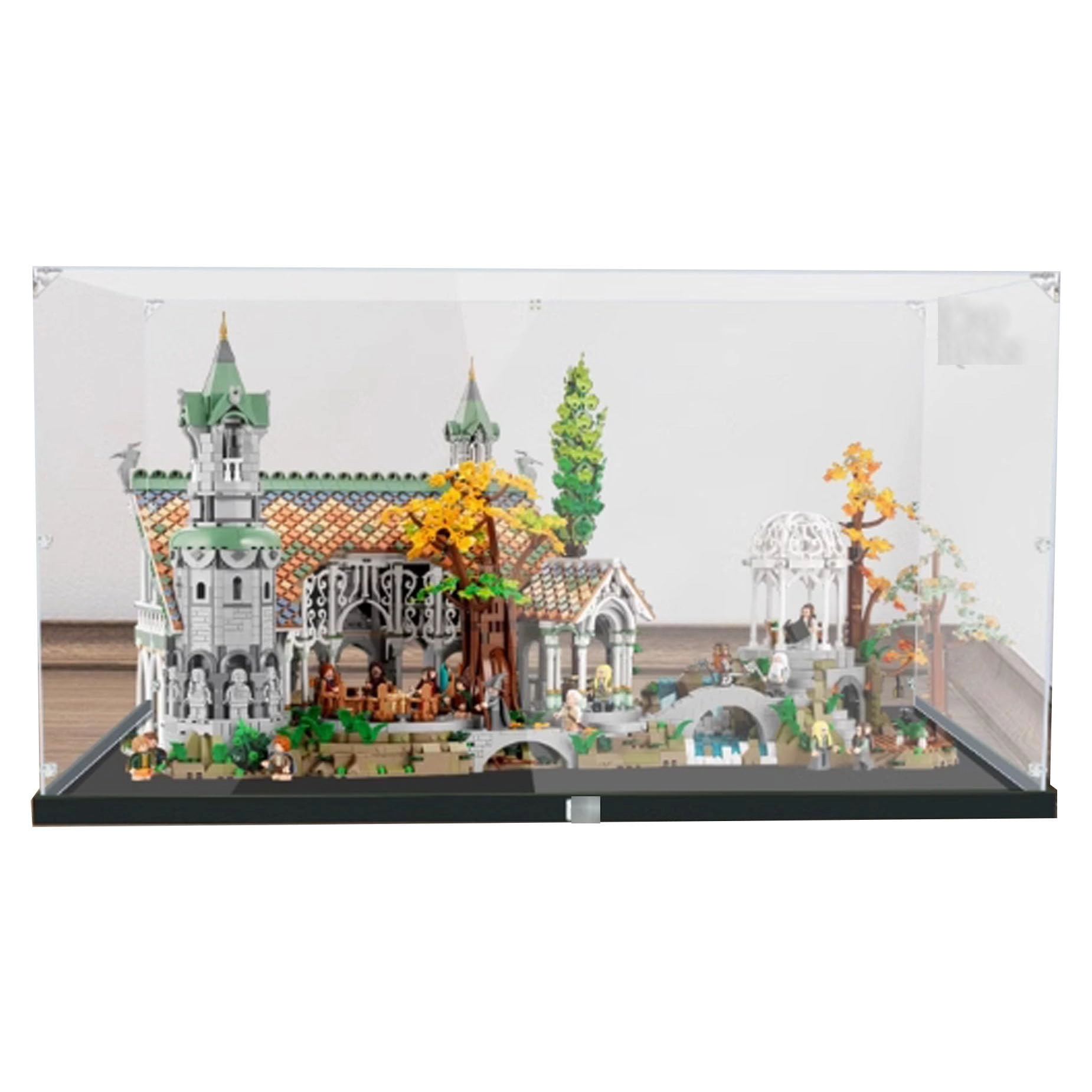 PHOVKFR Display Case for LEGO 10316 Rivendell Castle Valley Block Model - Acrylic