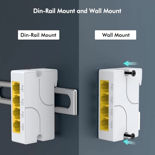 PoE Extender - 57V 24W 4 ports IEEE802.3af/at 1000Mbps