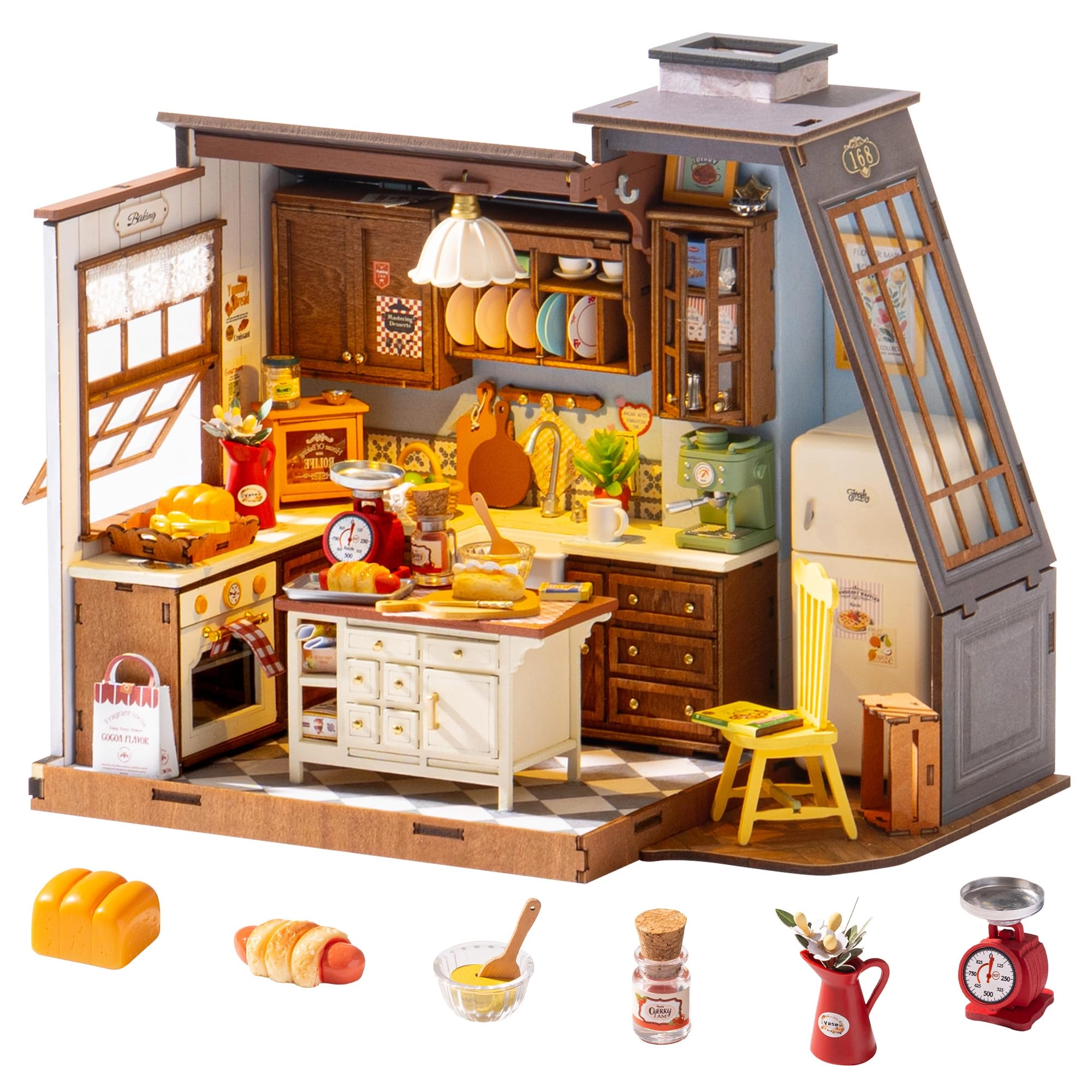 RoboTime DIY Miniature House Kit - Baking Kitchen