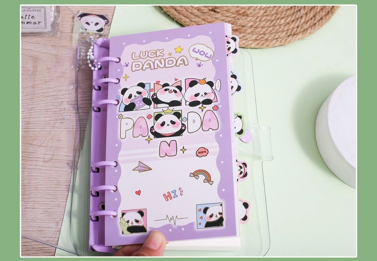Mini Transparent Binder Spiral Diary Notebook
