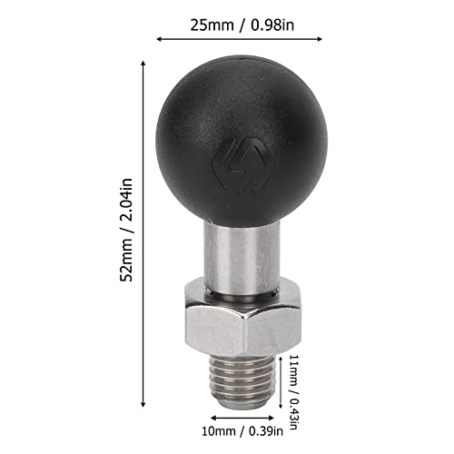 Handlebar Holder Ball Mount - M10 Ball Head Right Hand Thread