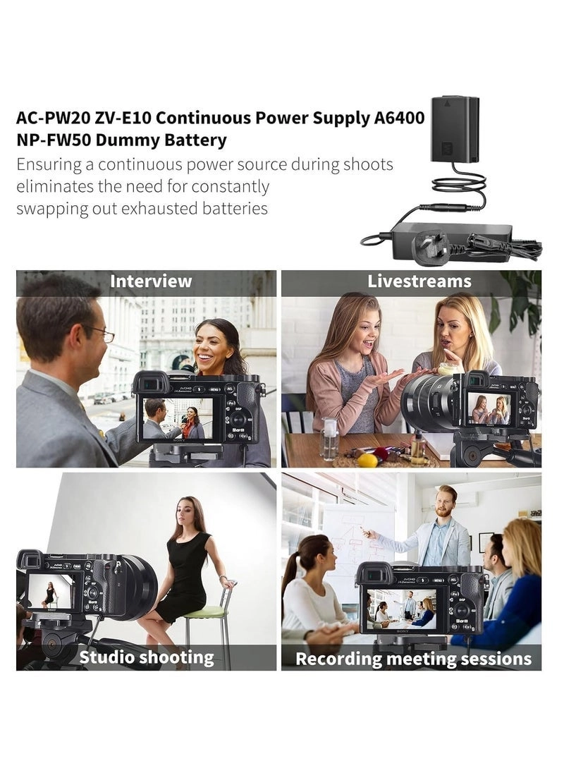 AC-PW20 - AC Power Adapter + NP-FW50 - Dummy Battery Kit