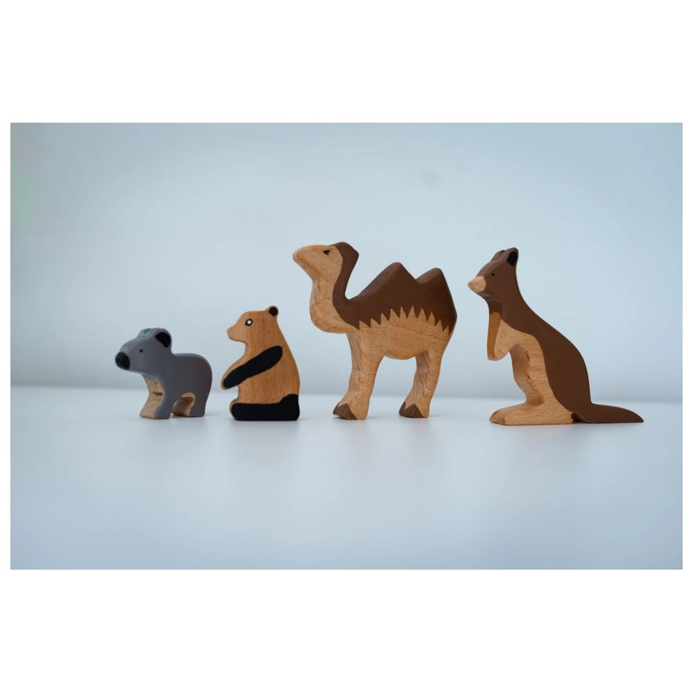 Wooden Exotic Animals Set - 2 years & above 4 pieces