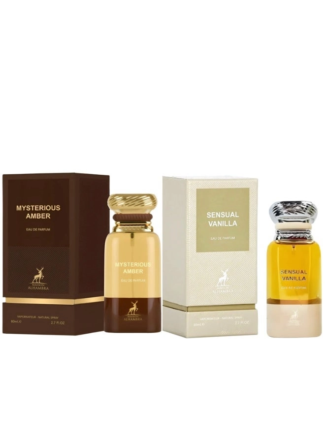 Maison Alhambra MYSTERIOUS AMBER Eau de Parfum 80 ml + SENSUAL VANILLA Eau de Parfum 80 ml
