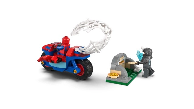 Spidey on his Motorcycle vs. Rhino - Marvel