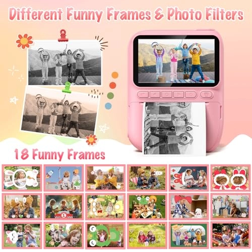 Instant Print Camera - 3.0" 1080P 32GB Pink