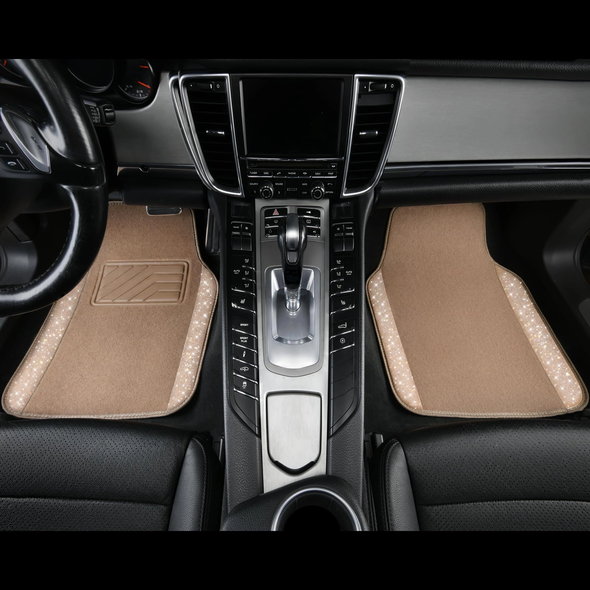 Bling Diamond Car Mats - 4.0 Count Universal Fit