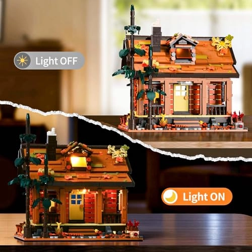 Wood Cabin Building Blocks - 1969pcs