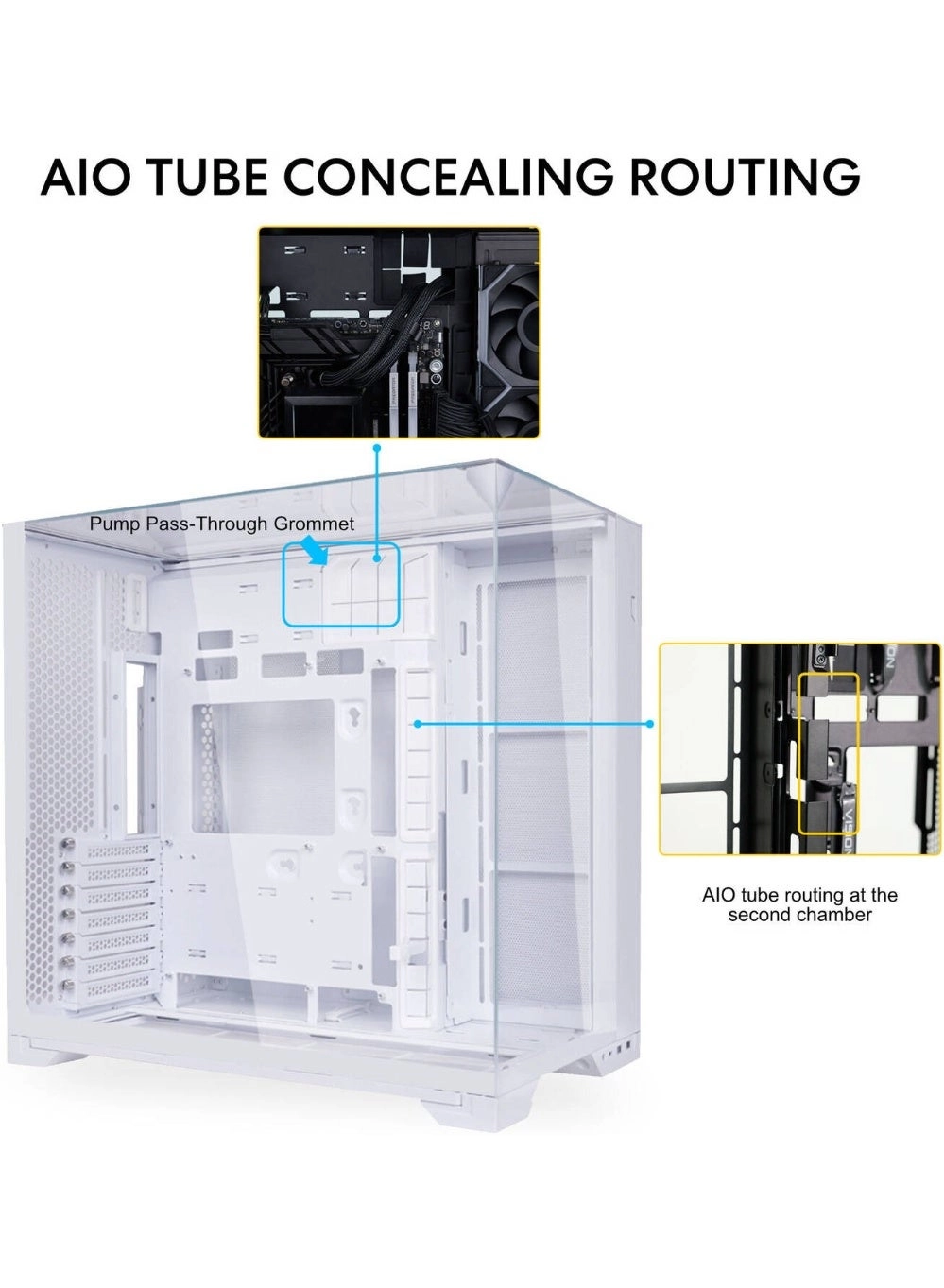 O11 Vision Compact - three sides of tempered glass Mid Tower