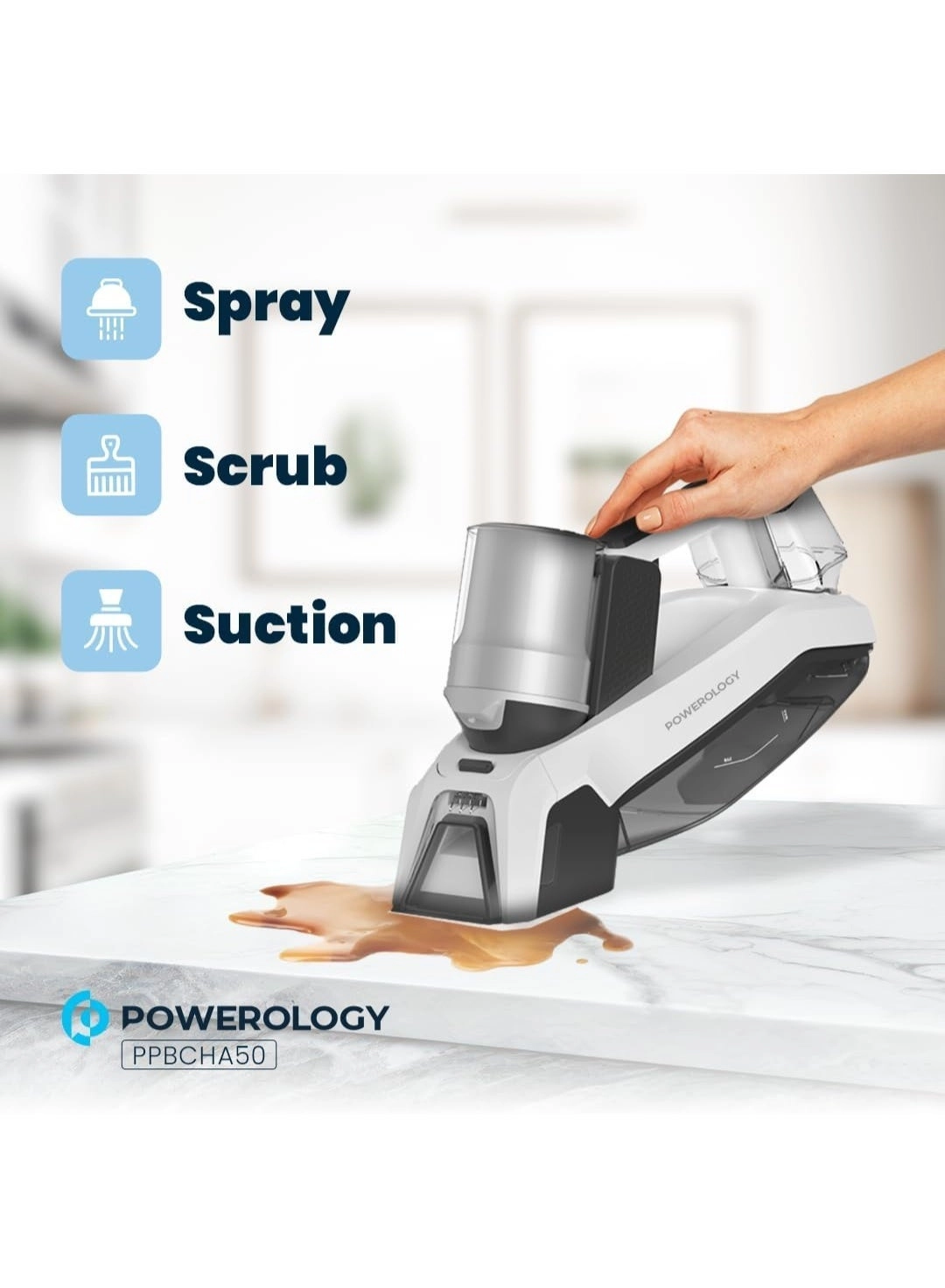 Cordless Spot Cleaner Machine - Spray & Scrub & Suction
