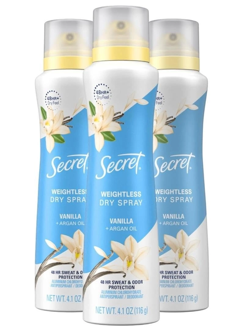 Dry Spray Antiperspirant Deodorant - Vanilla & Argan Oil 4.1 oz