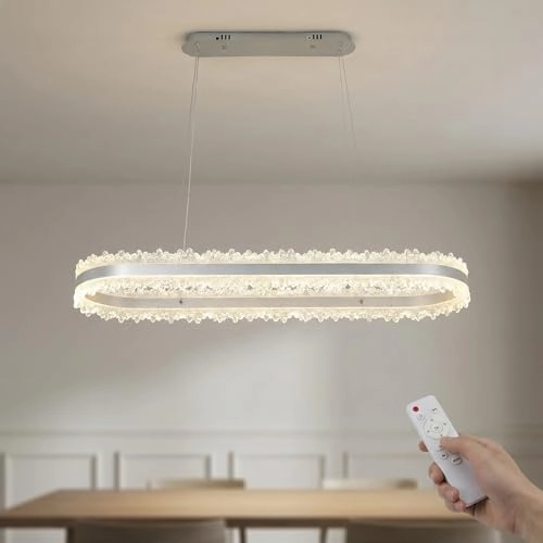LED Ring Chandelier Oval - 3000K/4500K/6000K Stepless Dimming