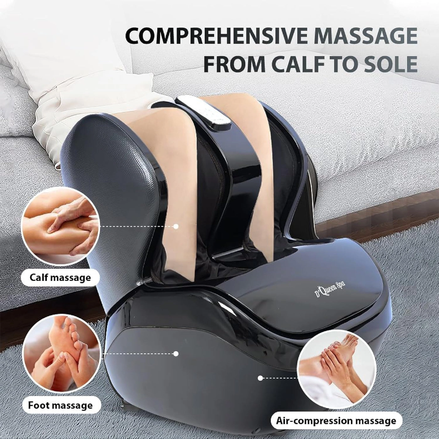 D-Queen Spa - Calf rollers 3D Feet rollers 10 Airbags