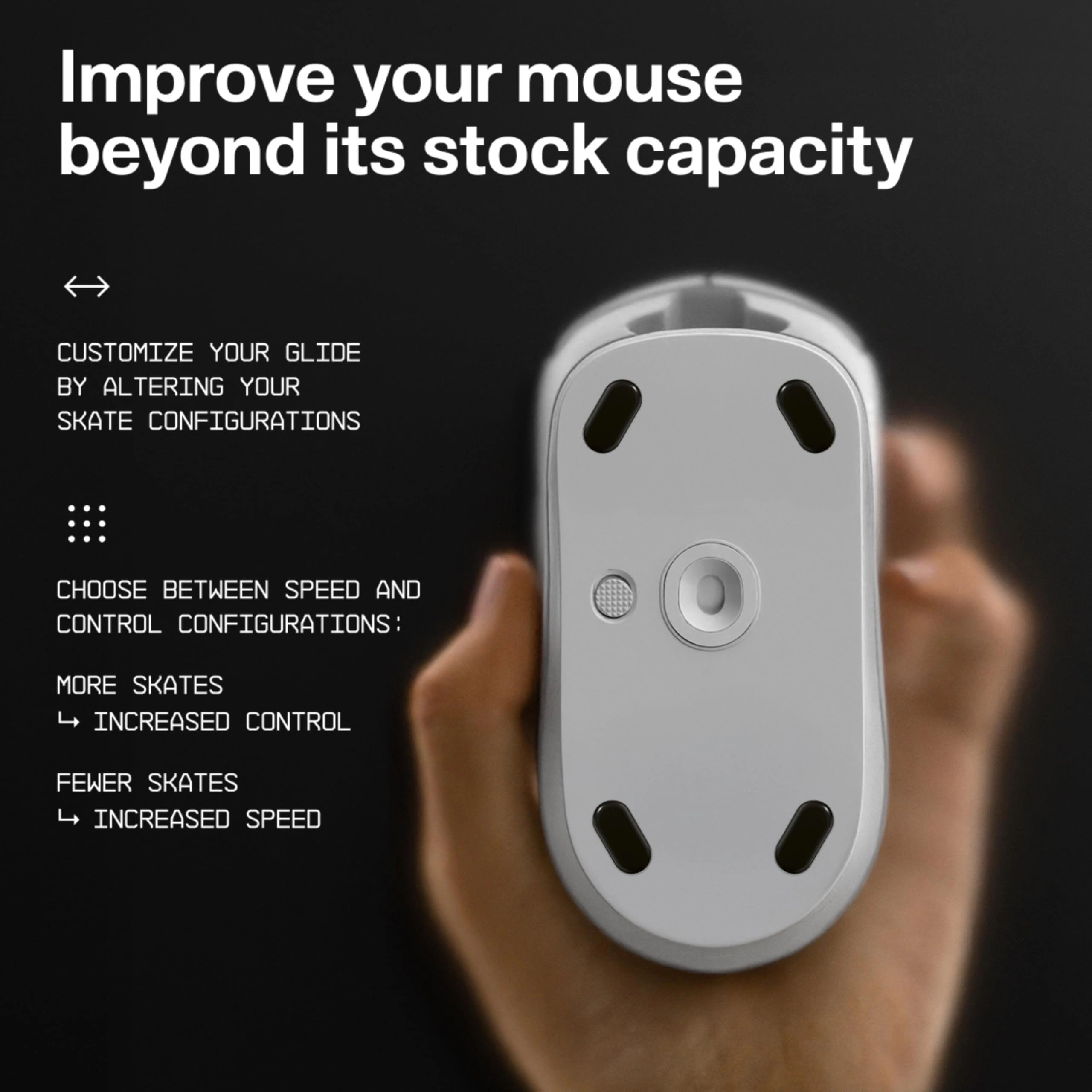 Mouse Skates - PTFE UHMW-PE Silent