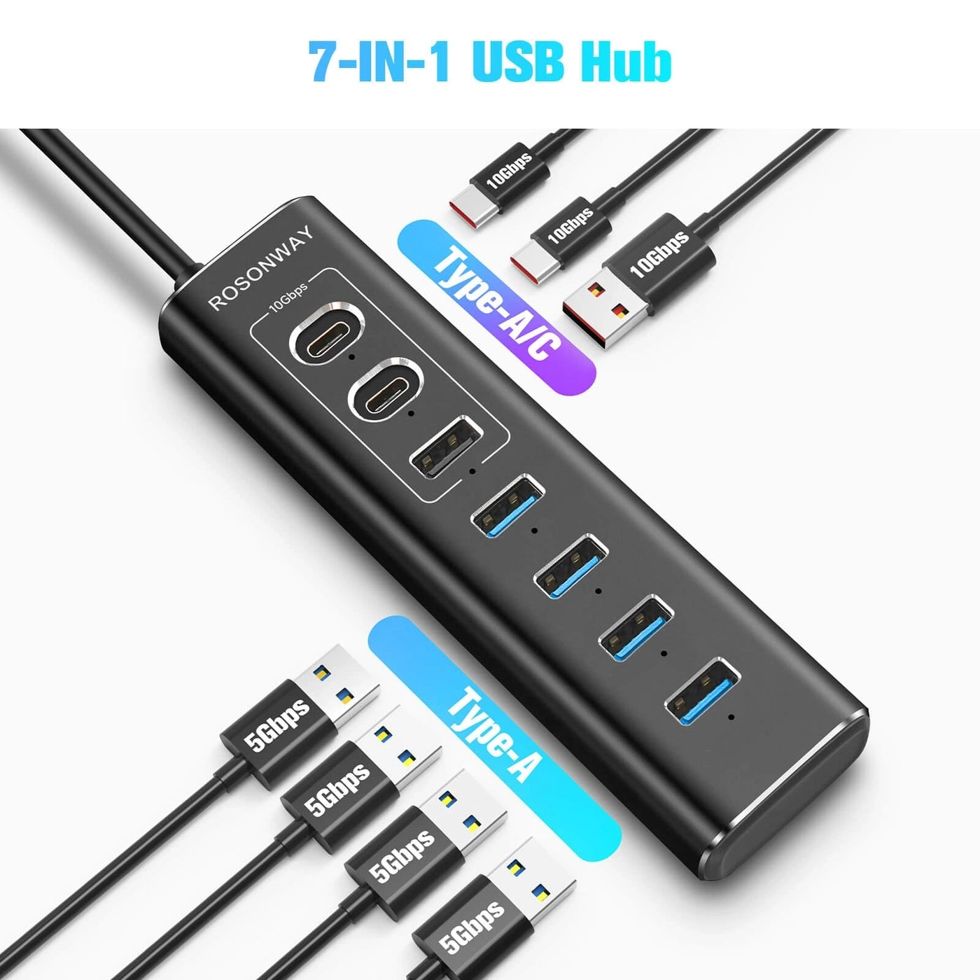 RSH-A107C - 7-Port 10Gbps USB 3.2
