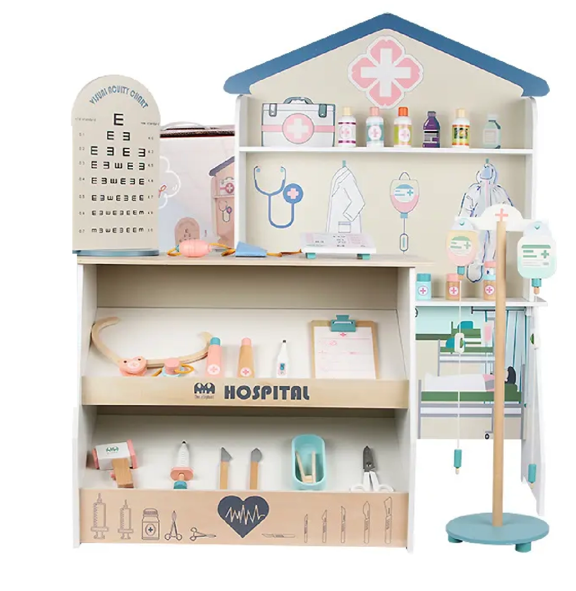 Role Play Hospital Play Set - Wooden (GB-MSN 21003)