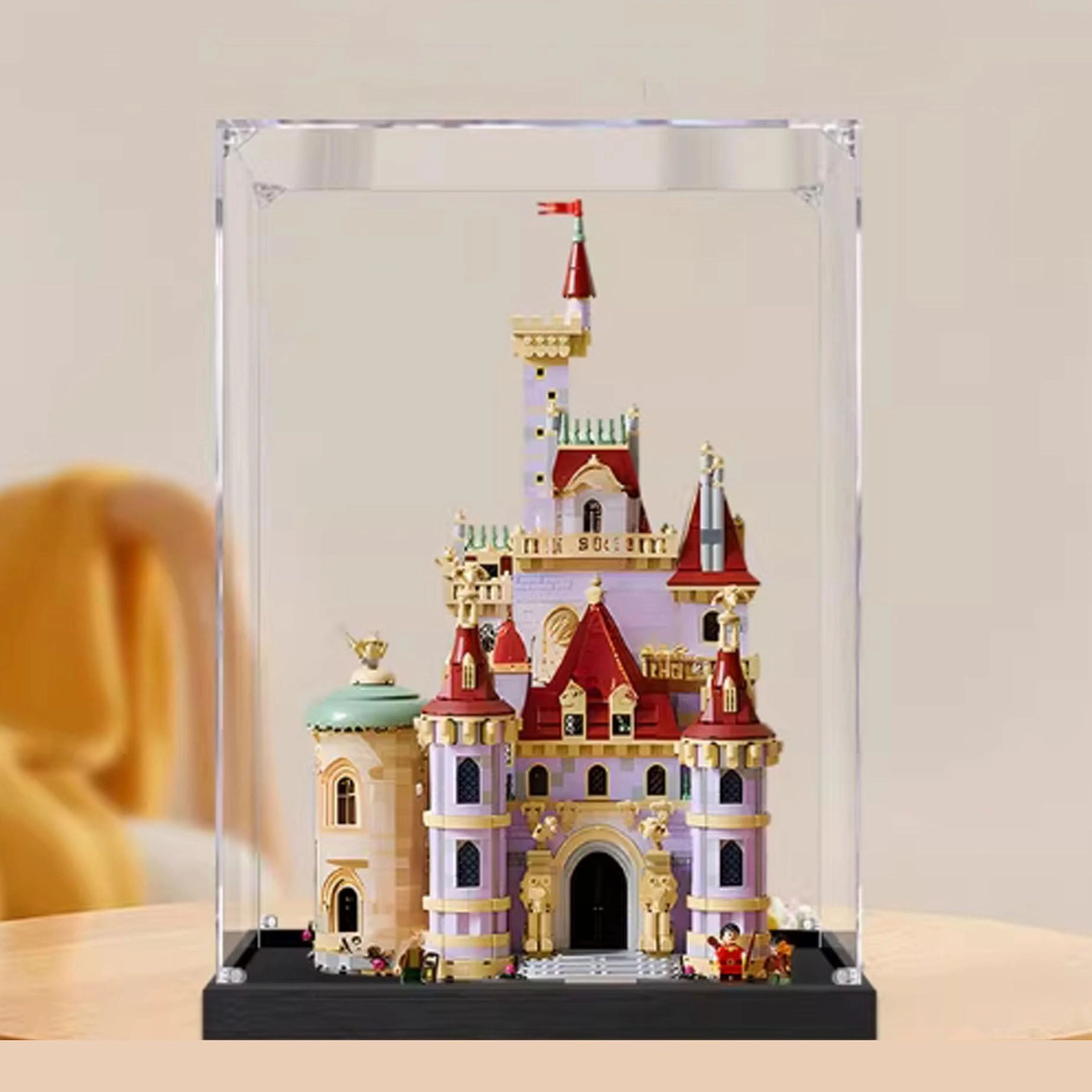 Acrylic Transparent Collectible Display Case for LEGO 43263 Castle Block Model
