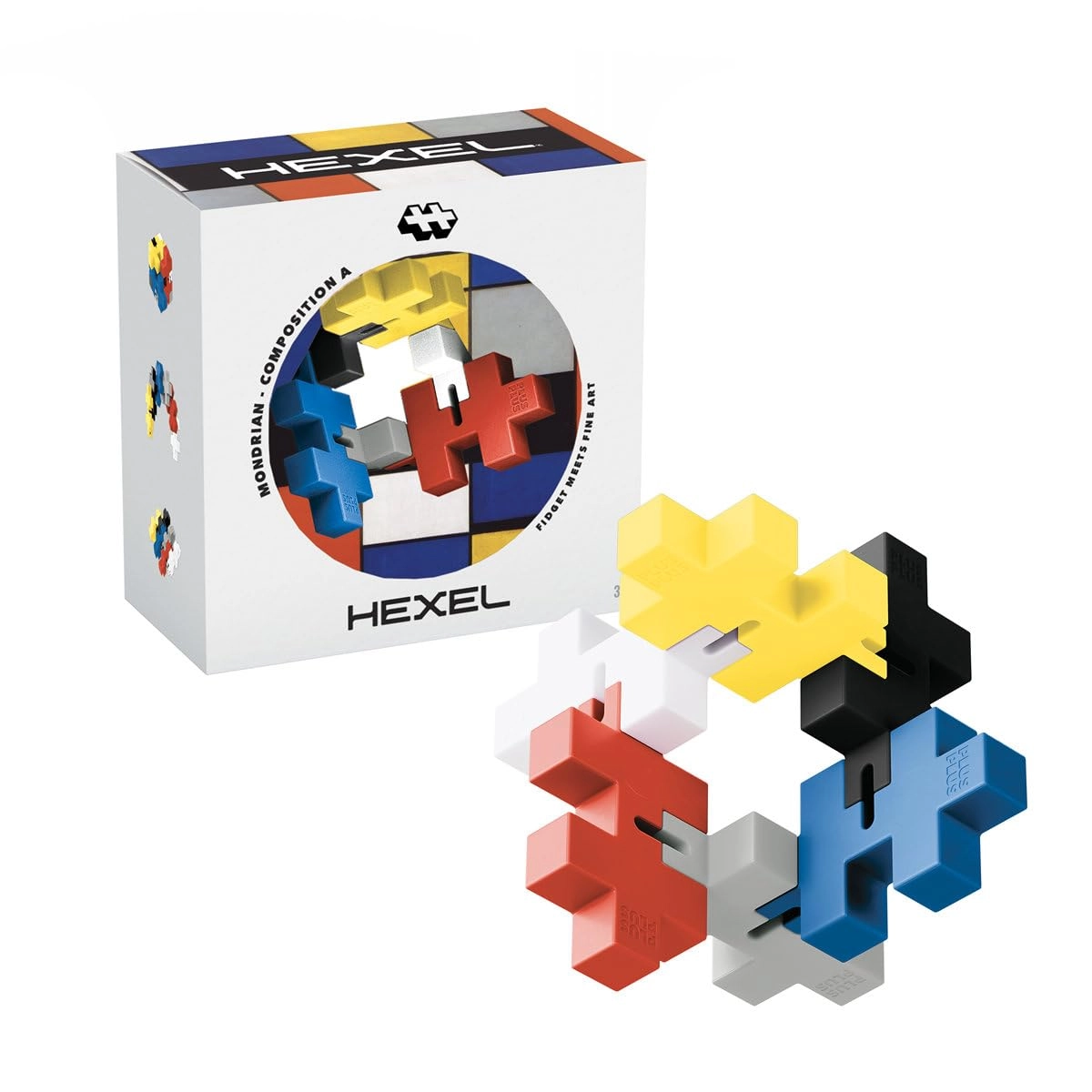Plus-Plus Hexel Mondrian Composition A - 6 pcs