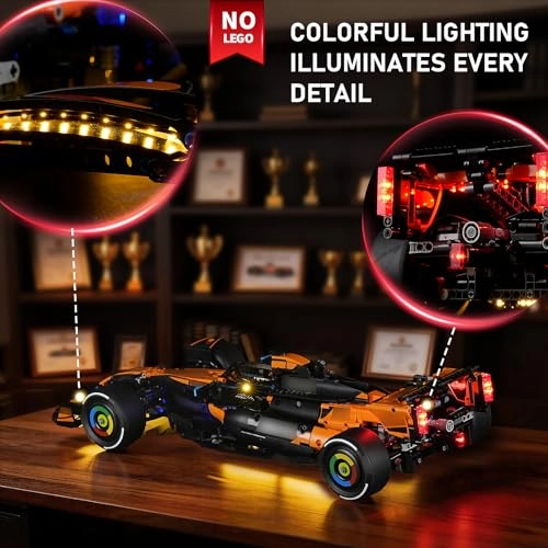 Light Kit - Compatible with Lego Technic McLaren MCL39 F1 Car 42228 Original LED Lighting (Accessories Only)