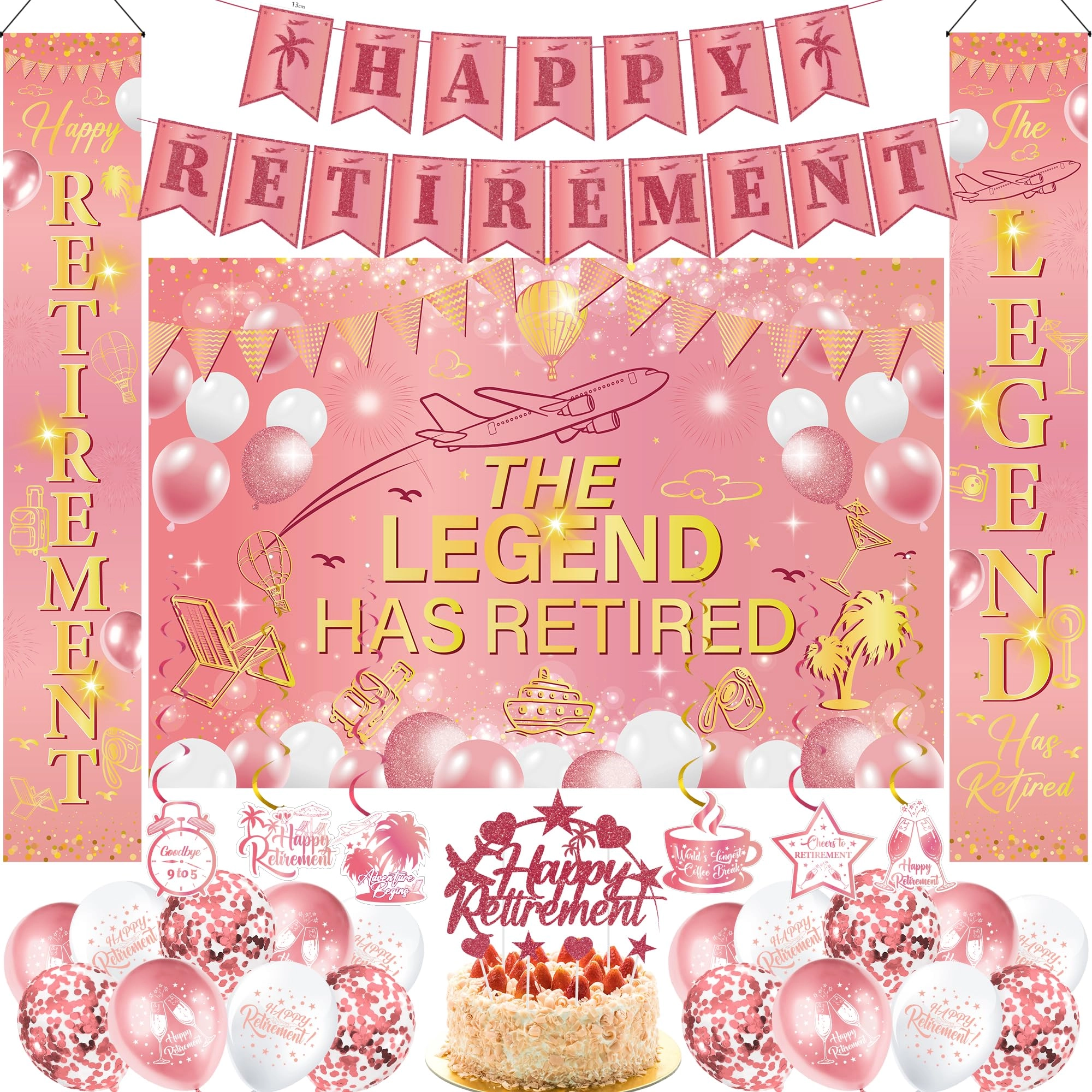 Retirement Theme Party Set - 34 Pcs Retirement