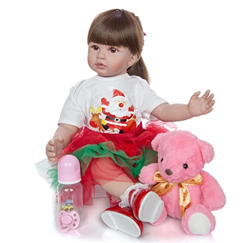 Rebirth Baby Doll - 48cm/58cm Silicone Limbs Cloth Body Panda Clothes Gift Set