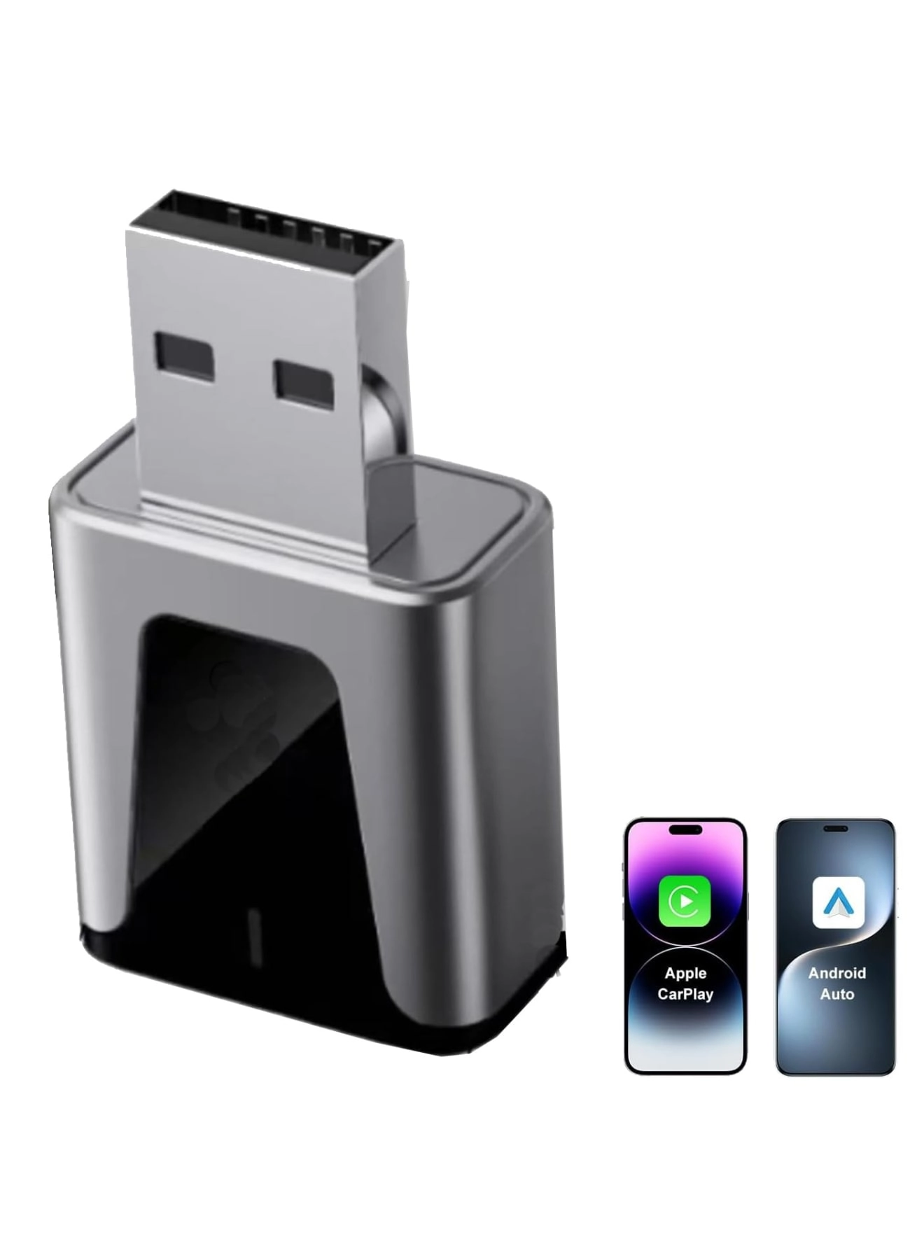 SYOSI Wireless CarPlay Adapter - USB-A & USB-C 2-in-1 CarPlay & Android Auto