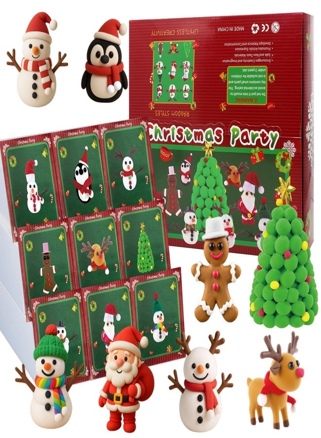 ISKIHO Snowman + Gingerbread Man + Santa + Penguins + Elk + Christmas Tree - 9 Pack