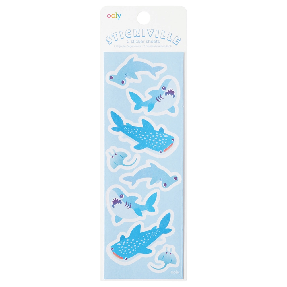 OOLY Sharks & Rays Sticker Book 2 pcs