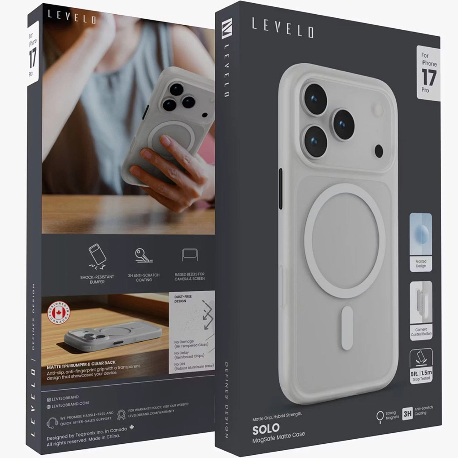 Solo Matte MagSafe Case - Tempered Glass, TPU for iPhone 17 Pro