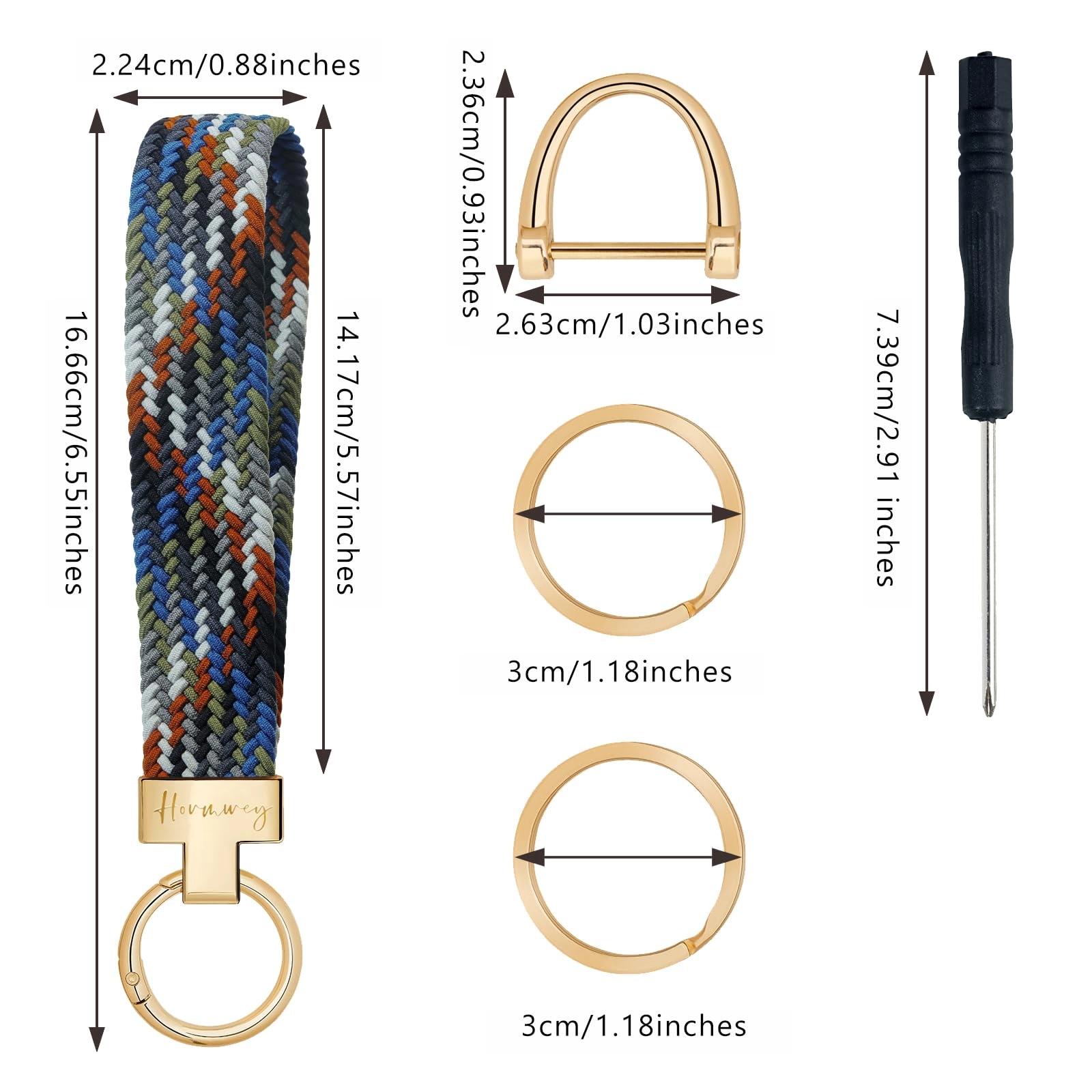 Elastic Wristlet Keychain - Fun