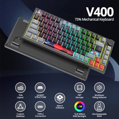 75% TKL Wired Mechanical Keyboard - Wired/Wireless