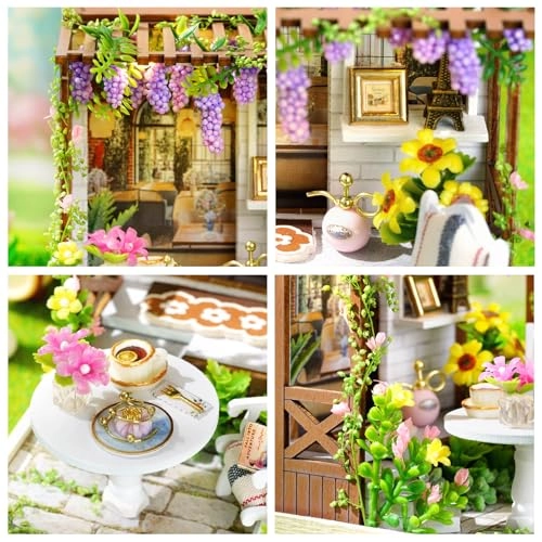 DIY Wooden Dollhouse Kit - Flower Pink World