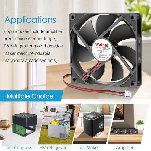 Computer Case Cooling Fan - 2 Pack 120mm x 25mm