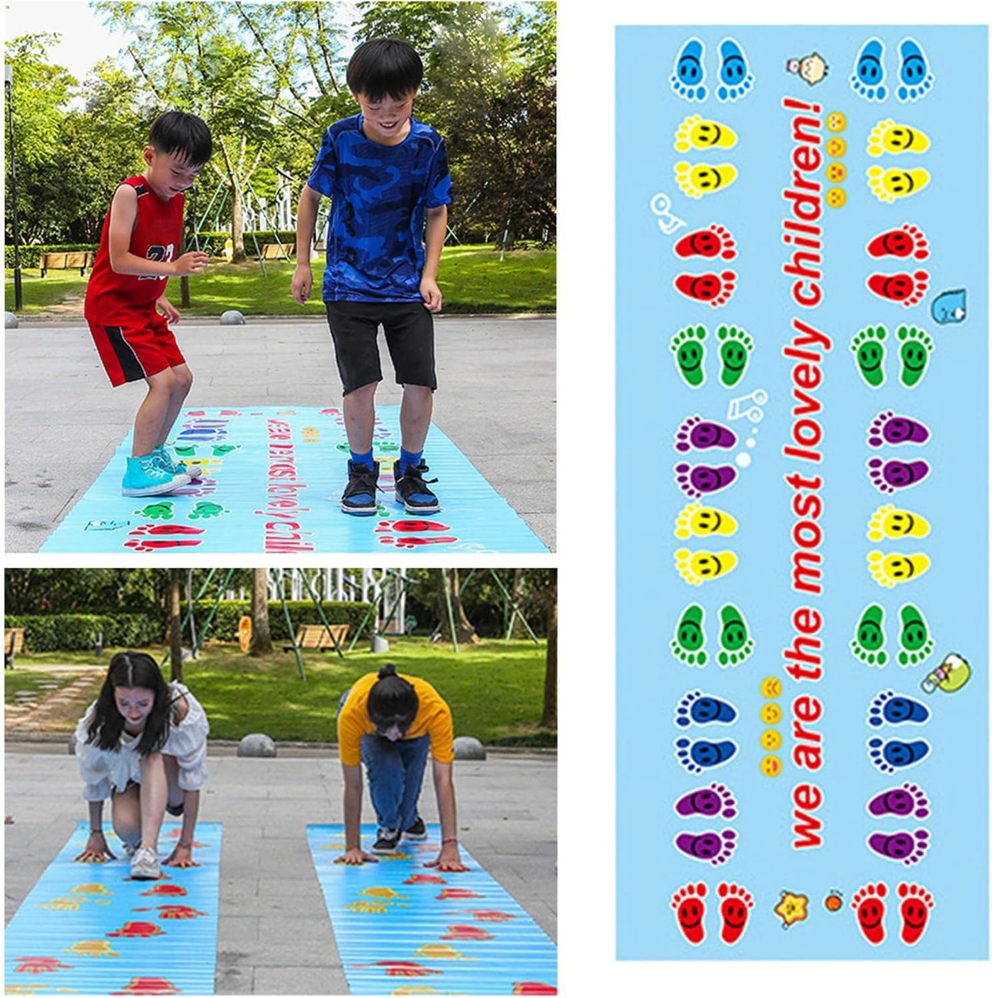Hand Foot Game Pad - Anti Slip Texture Hand & Foot Hopscotch Decal