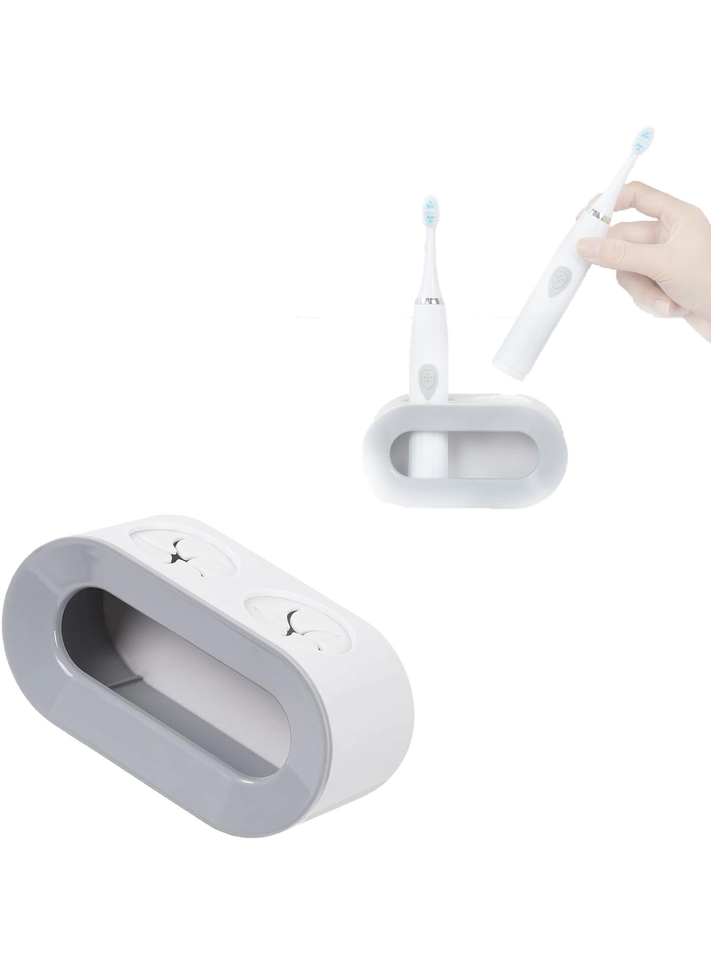 CMGTYYD electric toothbrush holder - residue-free adhesive no-drill installation universal storage