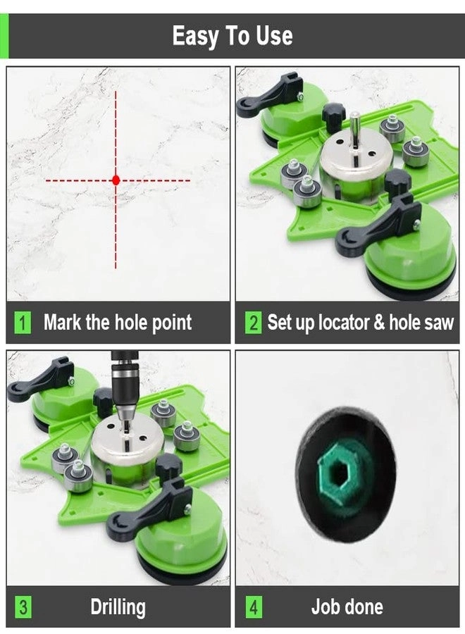 Hole Saw Guide Jig Fixture - 4mm - 83mm Ceramic Glass Marble