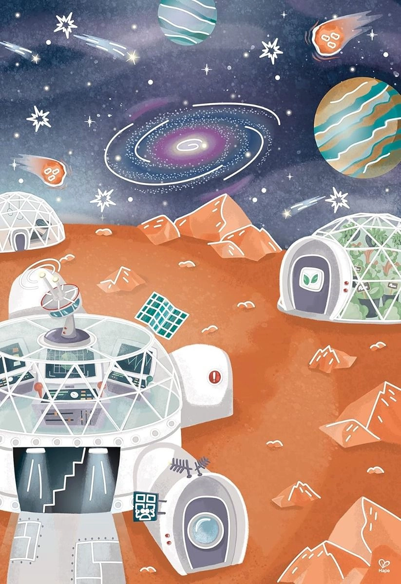 DIY Mars Space Life Art And Craft Set - 3+ years 10 pcs