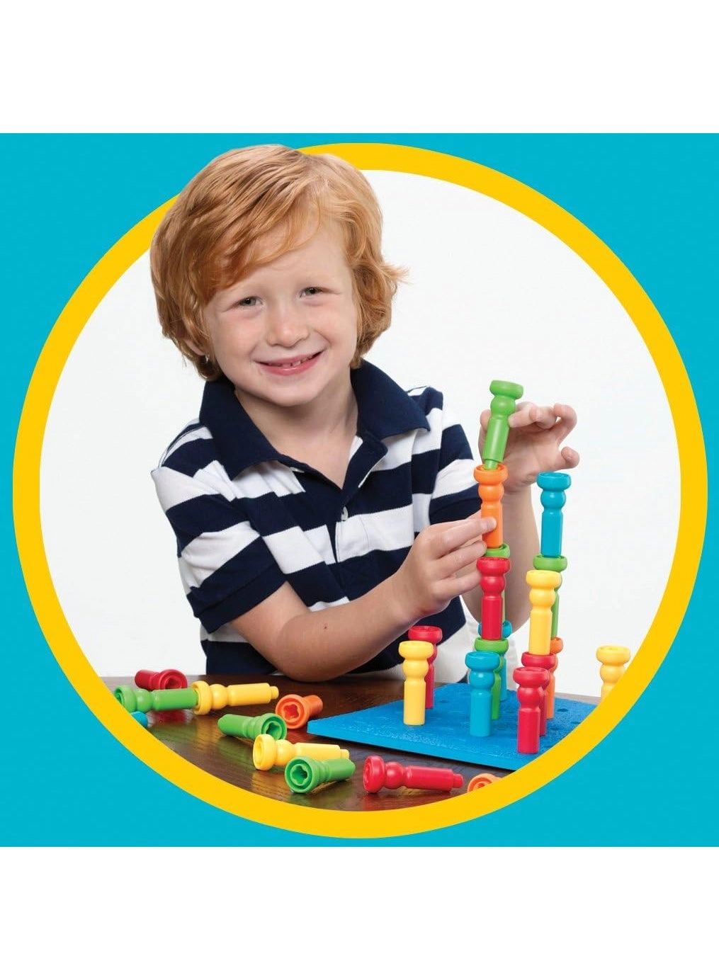 Tall Stackers Pegs and Pegboard - Preschool and Early Learning Children