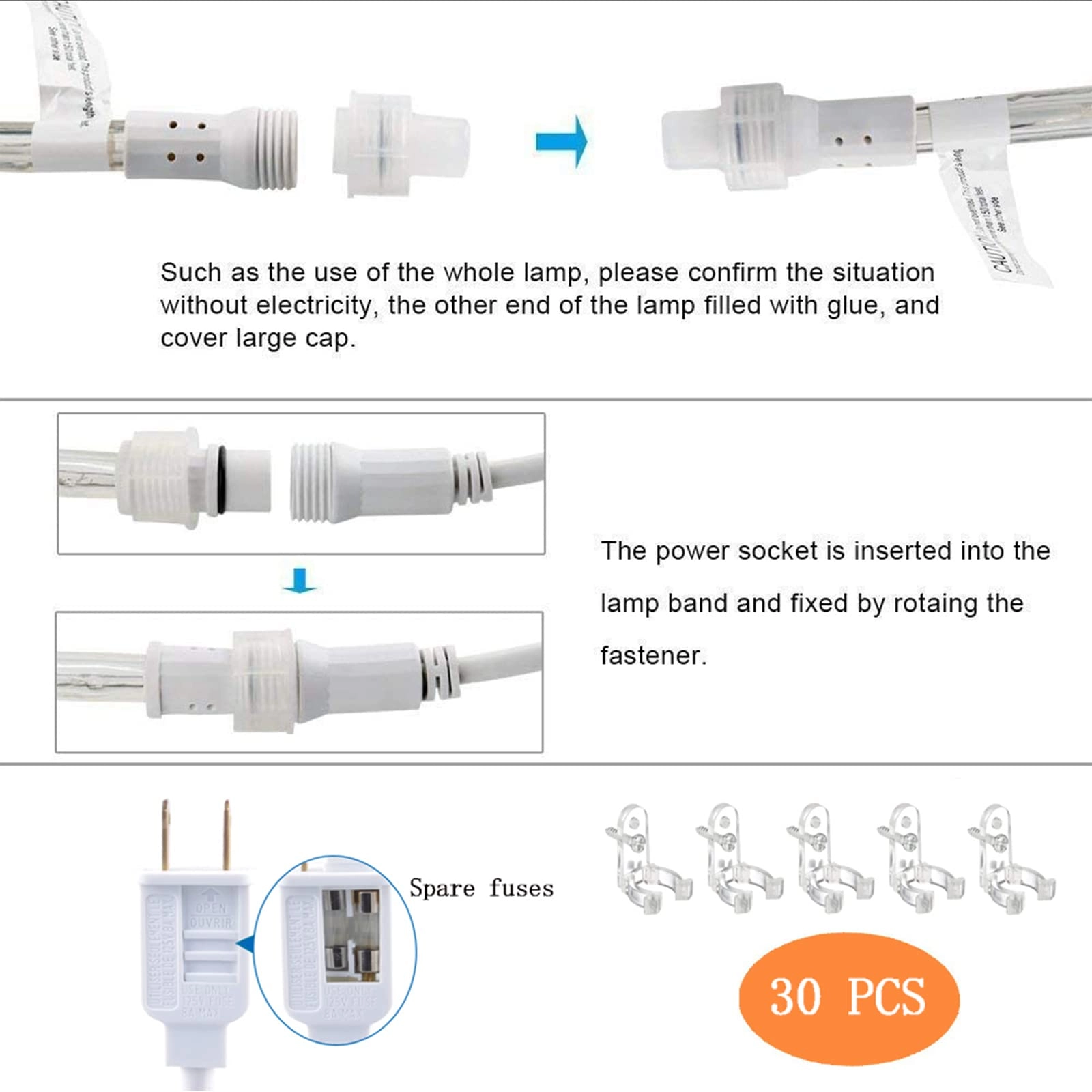 LED Rope Lights - 100ft